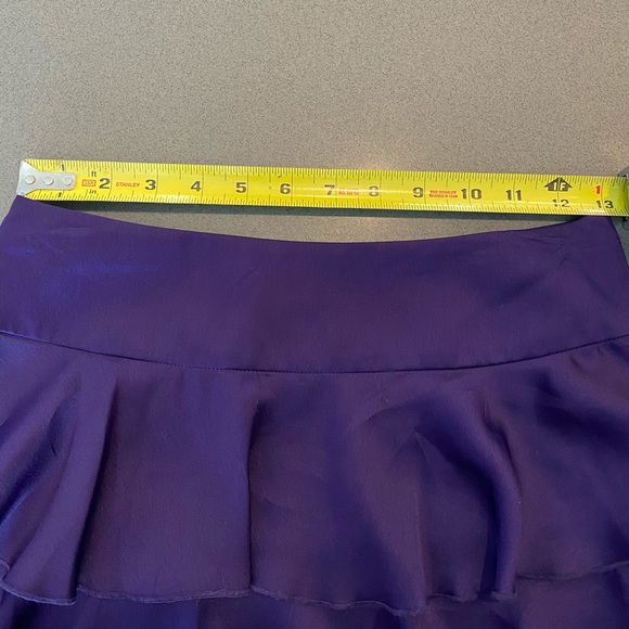 Armani Exchange Purple Ruffles Mini Skirt, size 0 - Picture 8 of 11